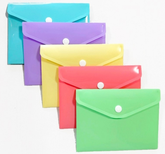 Папка-конверт А7 на кнопці Optima, 180 мкм, фактура 