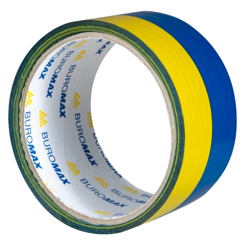 Клейка стрічка пак. 48мм x 35м, синьо-жовта, BM.7007-85