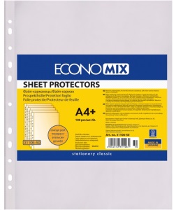 Файл для документів А4+ Economix, 30 мкм, фактура 