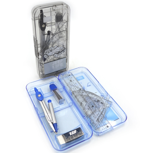 8558 Готовальня в футлярі 7 предметів 1шт/этик