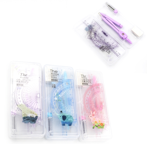 5013 Циркуль в футлярі + грифель 7предметов  1шт/єтік