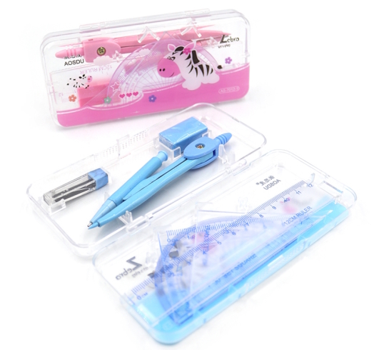 7012 Циркуль в футлярі + грифель 7предметов  1шт/єтік