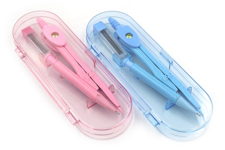 AS5015 Циркуль в футлярі + грифель 1шт/єтік