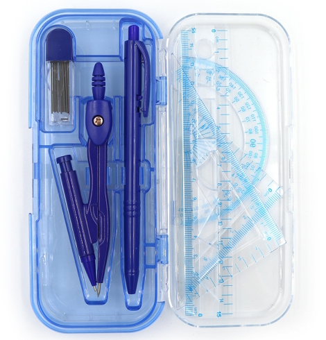 M-2009A Готовальня 7предм. (циркуль, ручка, гриф, лінійки)