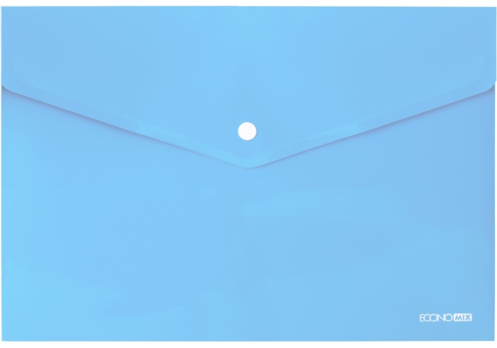 Папка-конверт А4 на кнопці Economix, 180 мкм, непрозора, фактура 