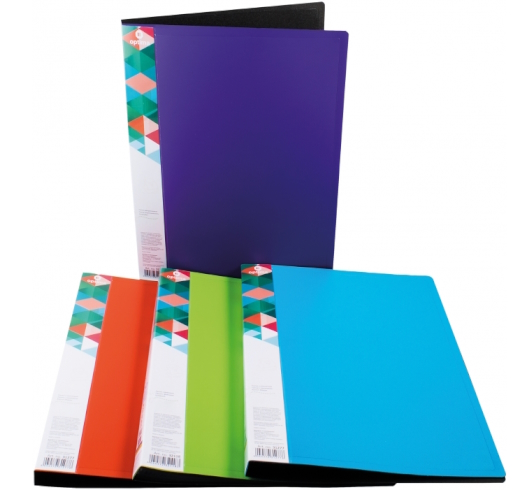 Папка А4 з 30 файлами Optima двоколірна, асорті, O32119
