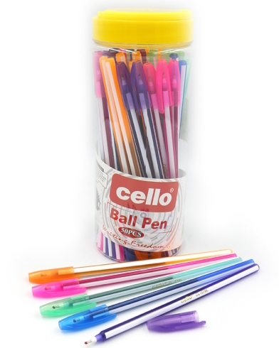CL578L Ручка масл. Cello син., PVC банка 50шт.