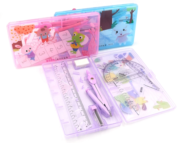 WF-5015 Готовальня 7 предм (4 лин+цирк.+гриф.+ластик) 1шт/єтік