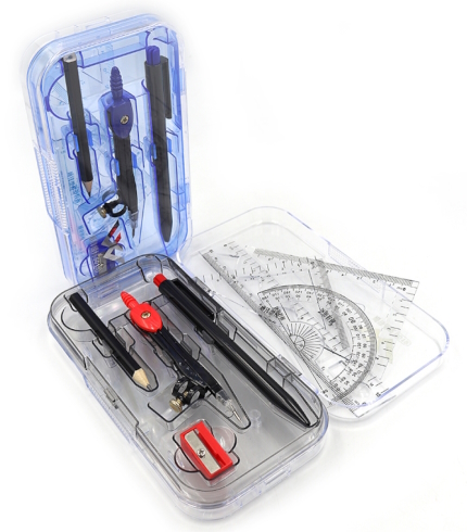 WF-5019 Готовальня 9 предм. олівець мех.+олівець+цирк.+гриф.+лінійки+чинка  1шт/єтік