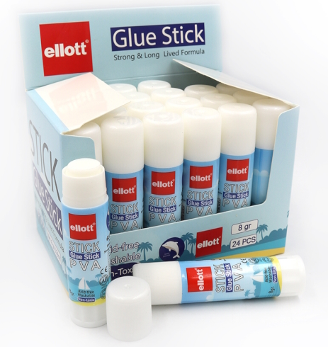 ET-220501(DSCN0701) Клей-олівець Ellot, 8g PVA 24шт/єтік