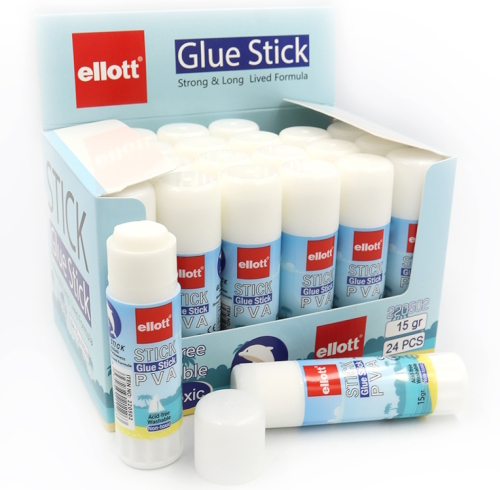 ET-220502(DSCN0701) Клей-олівець Ellot, 15g PVA 24шт/єтік