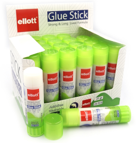 ET-220603(DSCN0702) Клей-олівець Ellot 21g PVP 24шт/єтік