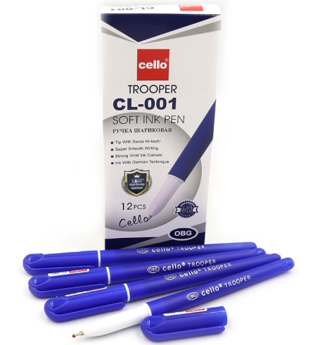 CL-001(DSCN0708) Ручка кулькова Cello Trooper син. 12шт/єтік