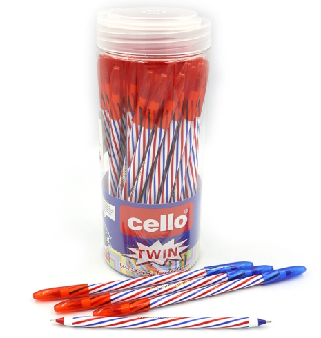CL202 Ручка двосторон. Cello, PVC банка
