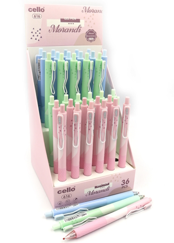 CL-616 Ручка автомат. Cello Morandi син 36шт/этік