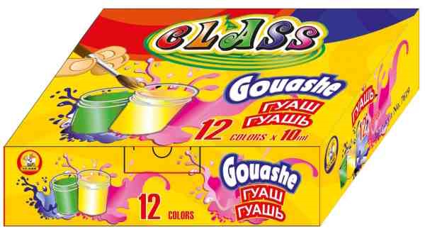 Фарби гуашеві 12кол.,120 мл., 7619,CLASS