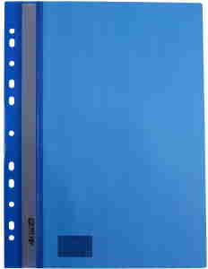 Папка-швидкосшивач з проз. верхом синiй  А4.перф.4-240,4OFFICE