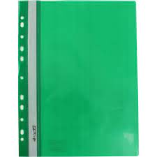 Папка-швидкосшивач з проз. верхом з європерф зелений А4.перф.4-240,4OFFICE