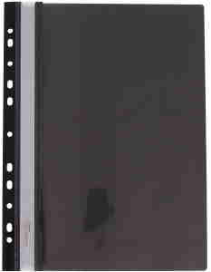Папка-швидкосшивач з проз. верхом чорний  А4.перф.4-240,4OFFICE