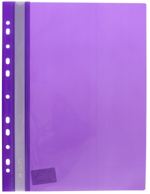 Папка-швидкосшивач з проз. верхом фiолет. А4.перф.4-240,4OFFICE