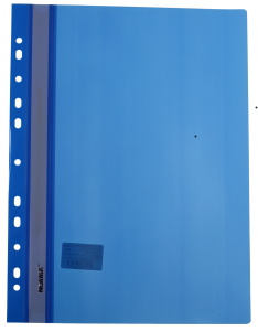 Папка-швидкозшивач, А4, PР,120/160 мкн. пр.верх, с европерф., син., глян., 5262, NORMA