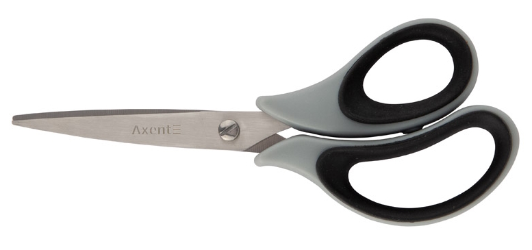 Ножиці Duoton Soft, 16,5 см, сіро-чорні 6101-01-A AXENT