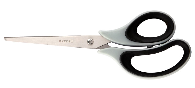 Ножиці Duoton Soft, 21 см, сіро-чорні 6102-01-A AXENT