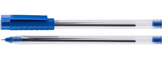 Ручка кулькова OPTIMA HYPE T 1,0 mm. Корпус прозорий, пише синім O15692