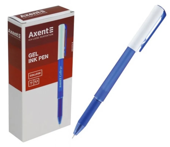Ручка гелева College, синя AG1075-02-A AXENT
