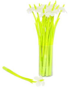 Ручка гелева 0,5 мм синя квітка-нарцис (змінює колір на ультрафіолеті), 1155(679)