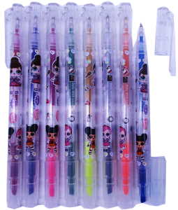 Н-р ручок-гель 8кол.+текст-маркер 8кол.-2 в 1 