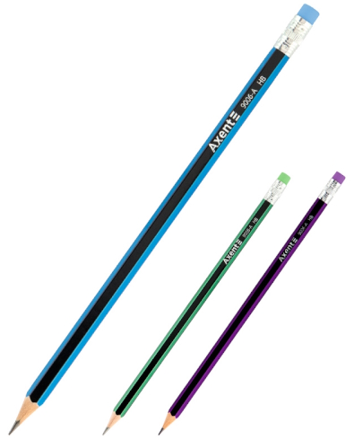 Олівець графітний Axent 9006-А, НВ, 100 шт., туба 9006/100-A AXENT