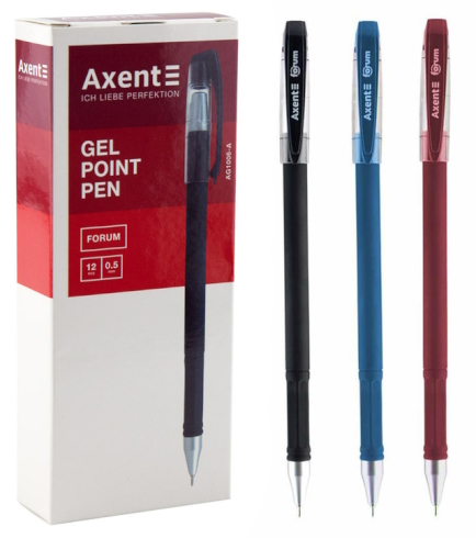 AG1006-02-AРучка гелева Forum, 0,5 мм, синя AXENT