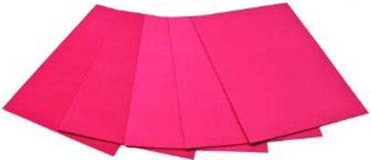 Кольорова ЕВА піна (Фоаміран)А4, EVA-1-044, 21х29,7см,1,00 мм 5 аркуш.фуксія
