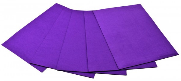 Кольорова ЕВА піна(Фоаміран)А4,EVA-025,21х29,7см,2,00 мм 5 аркуш.фіолетовий