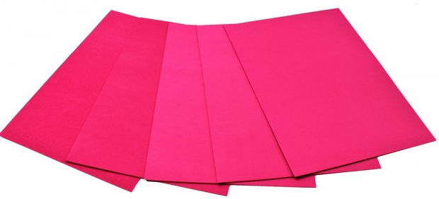 Кольорова ЕВА піна(Фоаміран)А4,EVA-044,21х29,7см,2,00 мм 5 аркуш.фуксія
