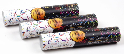 Святковий стрімер 25х5см FSC-25X5-BW чорно-білий