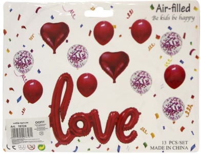 Набір кульок серця та Love 10124
