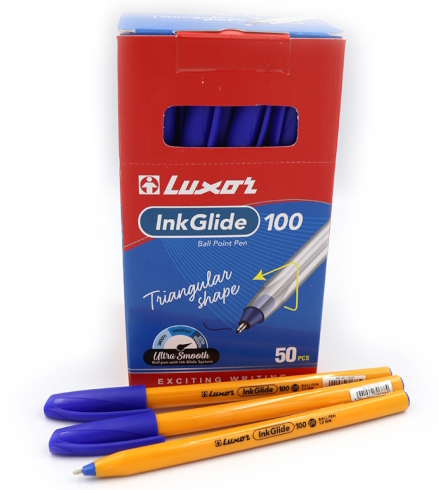 18102 Ручка кульк. InkGlideOrange, син. 50шт/этик