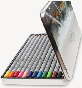 Олівці акварельні 12 кольорів шестигранні метал. пеналі, Raffine, Marco ,7120-12TN