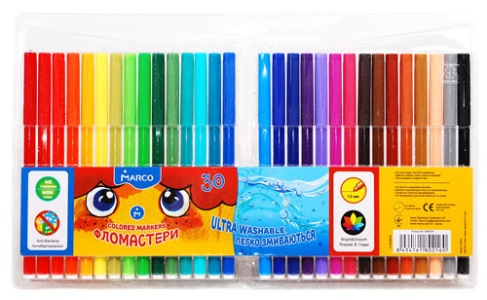 Фломастери 30 кольорiв Super Washable, 1690-30, ТМ 