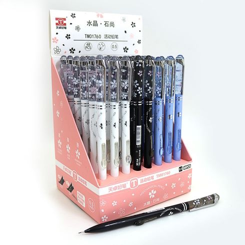 TM01760-0.5 Олівець механіч.TY 0,5мм, прозорого/вставка, дизайн, mix3