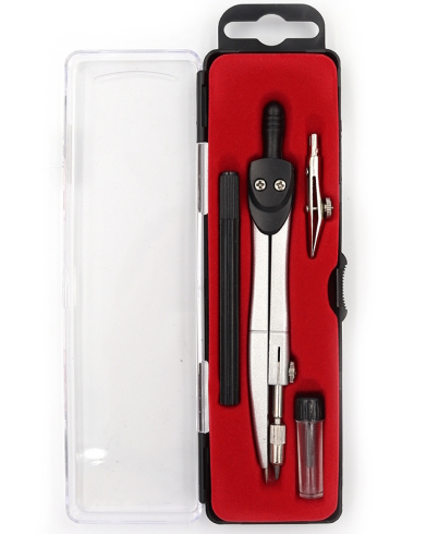 S01004LR Готовальня Червона підкладка 4 пред