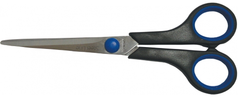 Ножиці 17 см Economix, пласт. ручки з гум. вставками,E40402