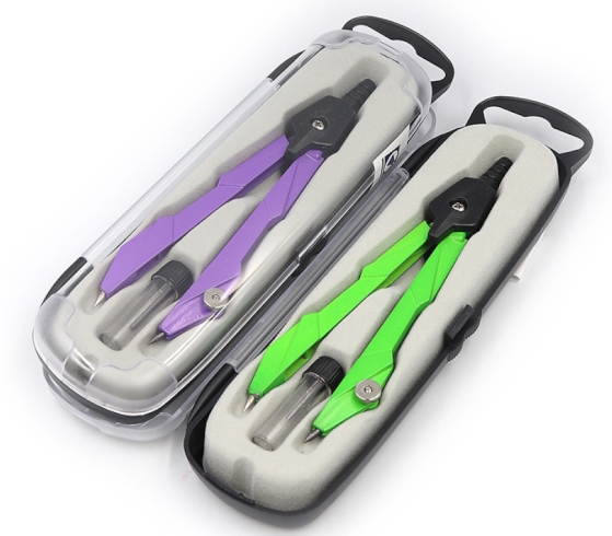 S10002 Циркуль з грифелем, 2 предм. в футлярі 1шт/єтік