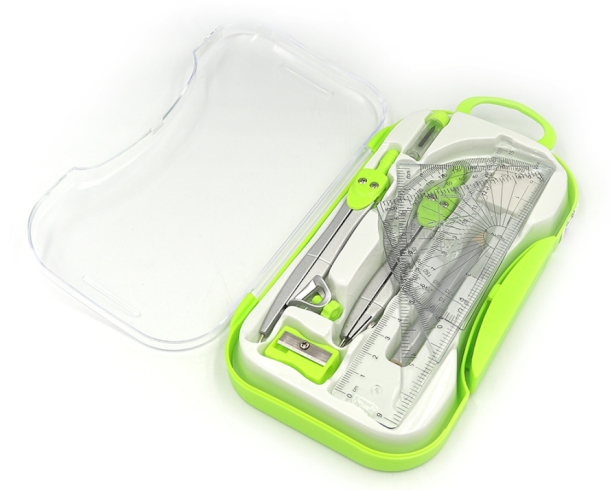 S55010 Готовальня 10 предм. в футлярі, mix 1шт/етик