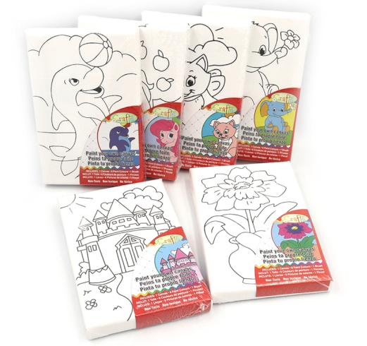 DSCN0682 Розмальовка 15*10см (полотно на рамі) з акрил. фарбами та пензлем  mix 1шт/єтик