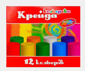 Крейда асфальтна12кол. круг.,20*100мм  /12х36/ МЦК-12