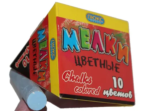 Крейда асфальтна 10кол. круг.,20*100мм   Л.К. КРУ-10