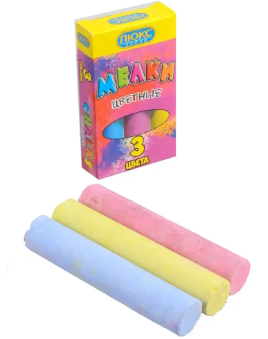 Крейда асфальтна 3кол. круг.,20*100мм ЛК КРУ-3